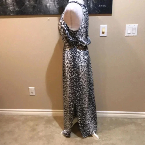 Banana Republic Factory Multi-Print Dotted Gray Black & White Maxi Dress-Size 8 - Picture 5 of 13